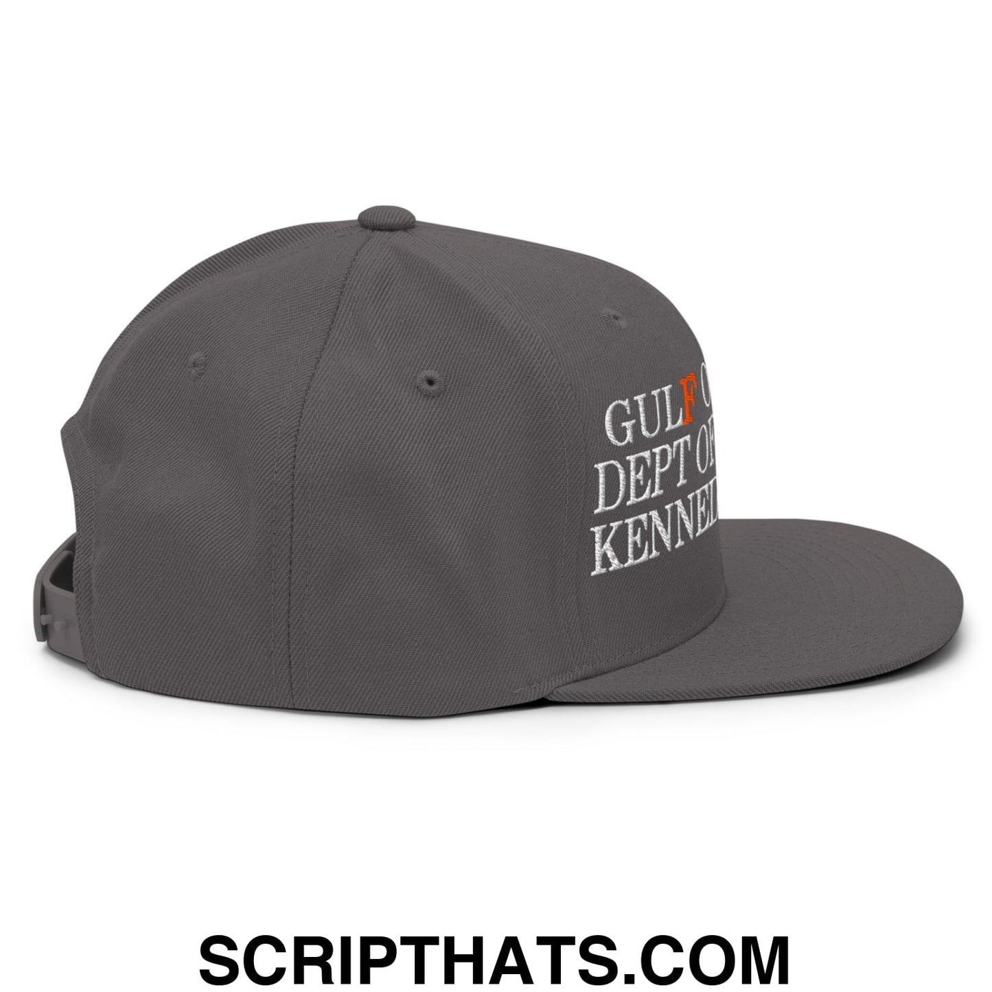 FDT Gulf of Mexico Dept of Defense Kennedy Center Embroidered Flat Bill Brim Snapback Hat Dark Grey