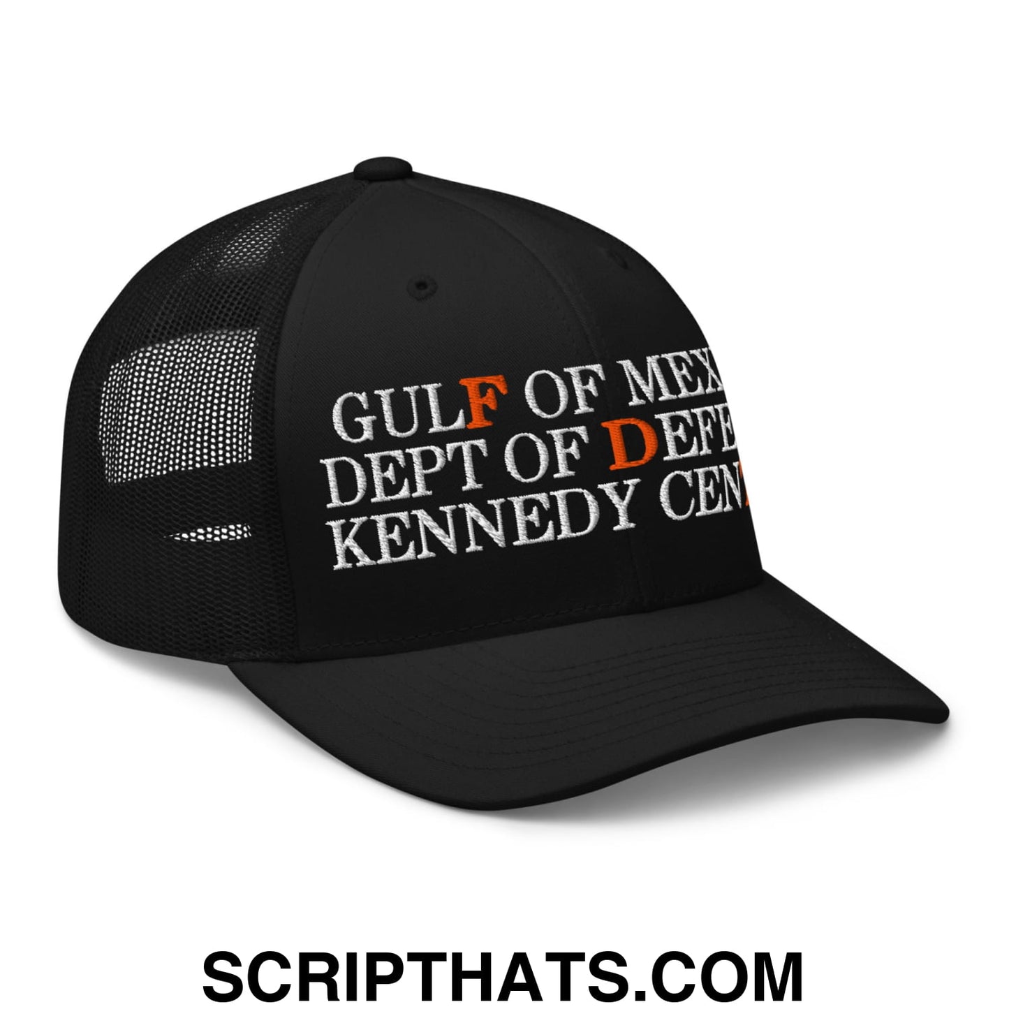 FDT Gulf of Mexico Dept of Defense Kennedy Center Embroidered Mesh Trucker Hat Black