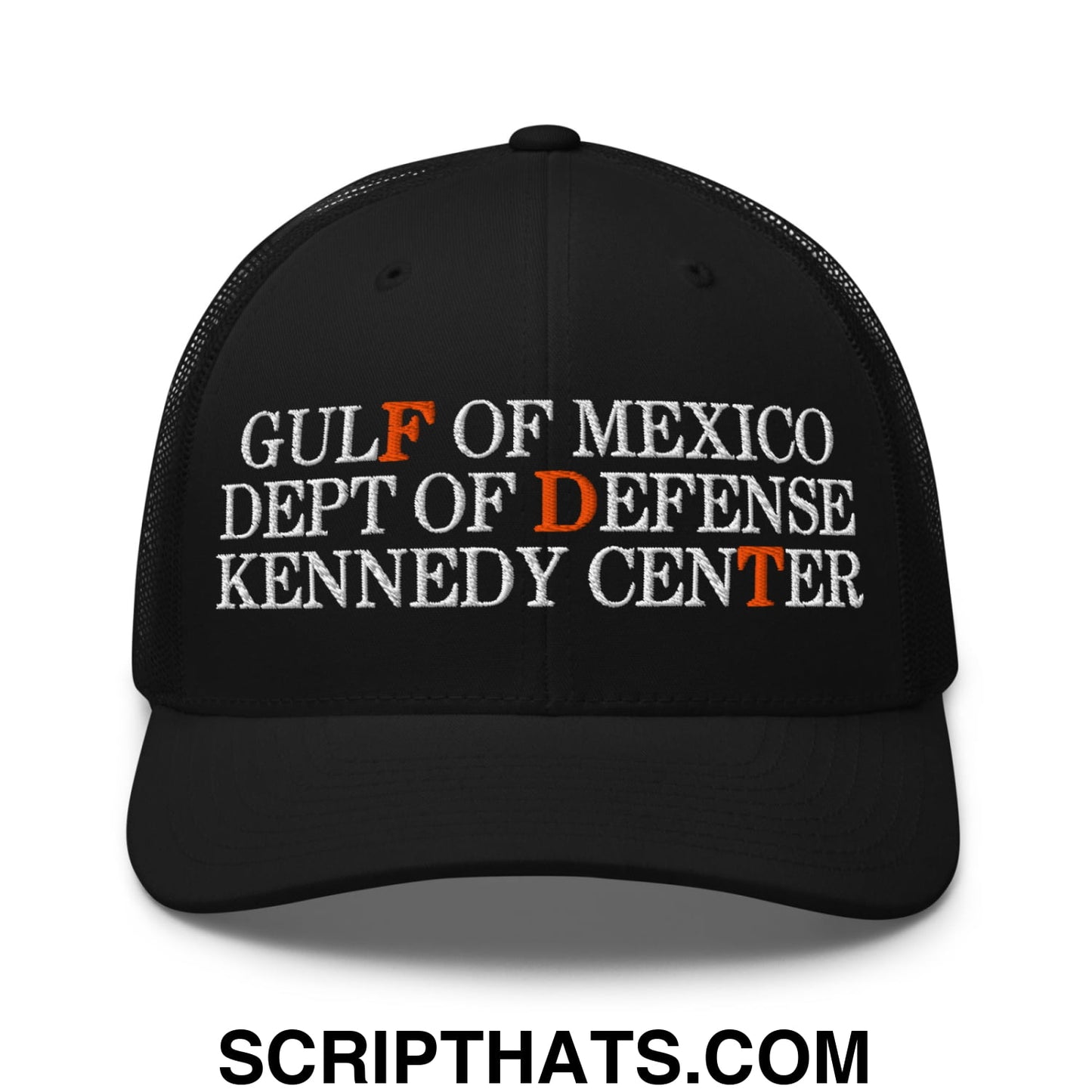 FDT Gulf of Mexico Dept of Defense Kennedy Center Embroidered Mesh Trucker Hat Black