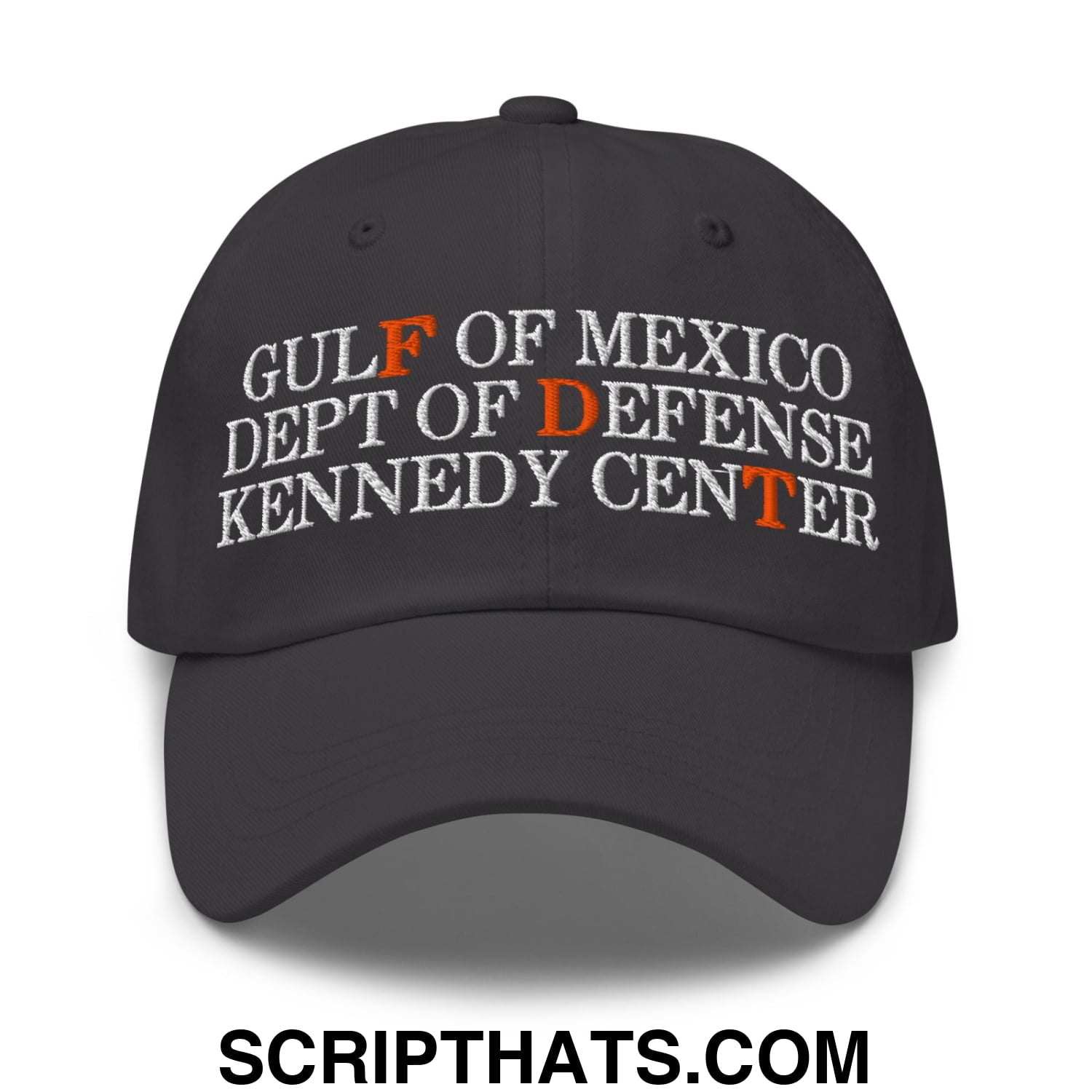 FDT Gulf of Mexico Dept of Defense Kennedy Center Embroidered Unstructured Dad Hat Dark Grey