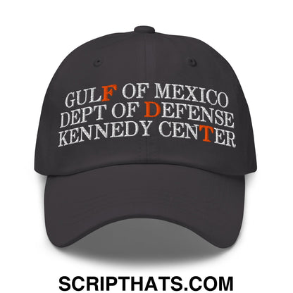 FDT Gulf of Mexico Dept of Defense Kennedy Center Embroidered Unstructured Dad Hat Dark Grey
