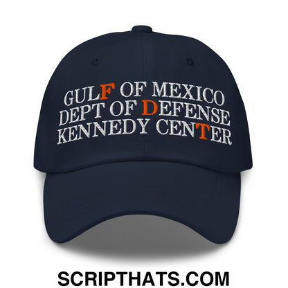 FDT Gulf of Mexico Dept of Defense Kennedy Center Embroidered Unstructured Dad Hat Navy