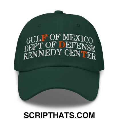 FDT Gulf of Mexico Dept of Defense Kennedy Center Embroidered Unstructured Dad Hat Spruce
