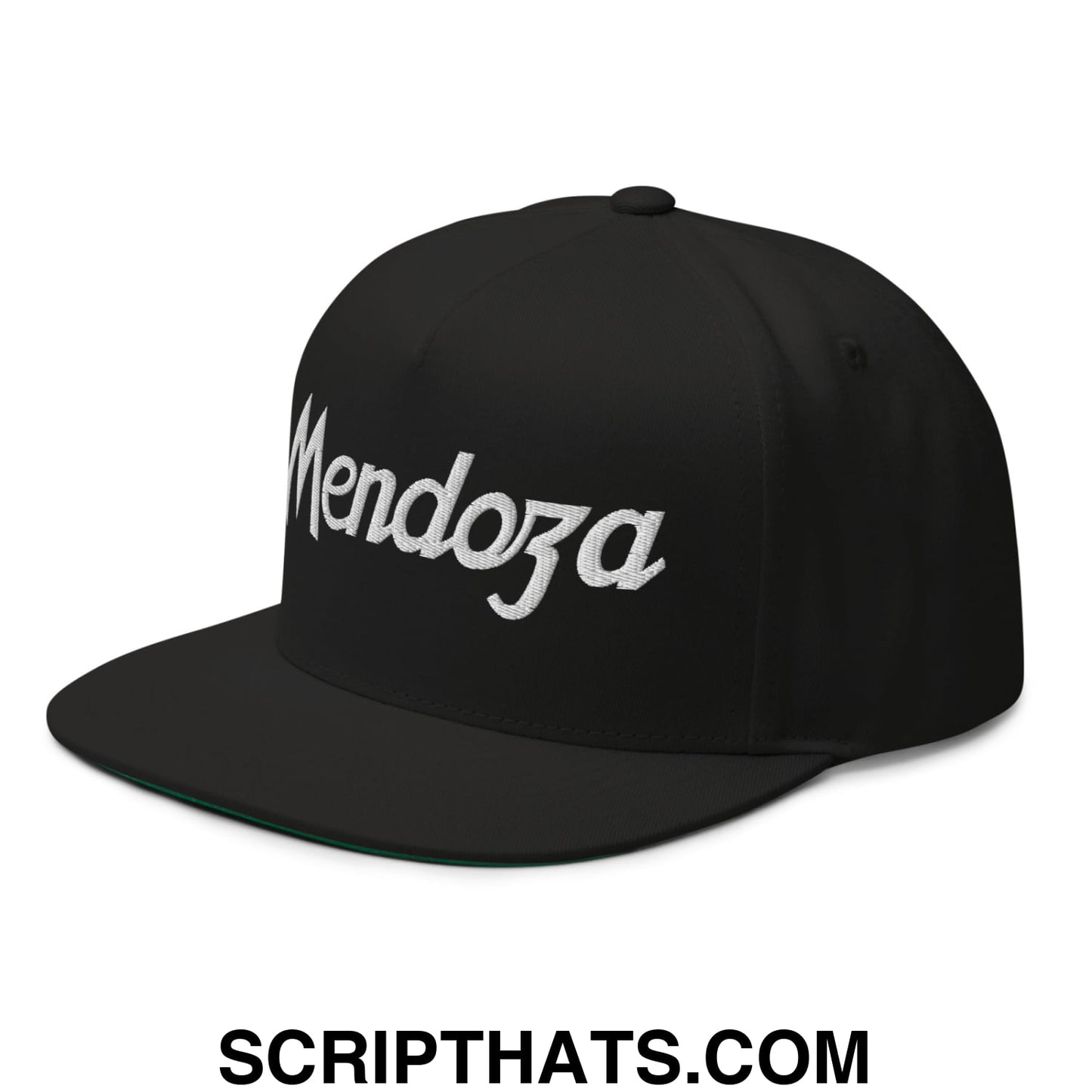 Fernando Mendoza 2026 Raiders Draft Day Vintage Sports Script Embroidered 5 Panel Flat Bill Brim Snapback Hat Black