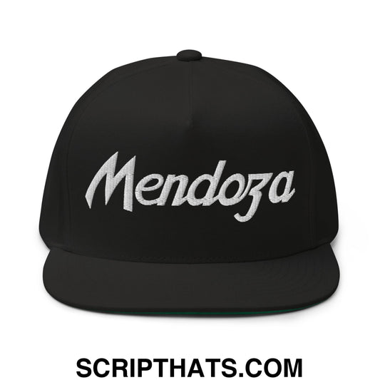 Fernando Mendoza 2026 Raiders Draft Day Vintage Sports Script Embroidered 5 Panel Flat Bill Brim Snapback Hat Black