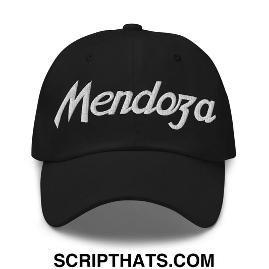 Fernando Mendoza 2026 Raiders Draft Day Vintage Sports Script Embroidered Dad Hat Black