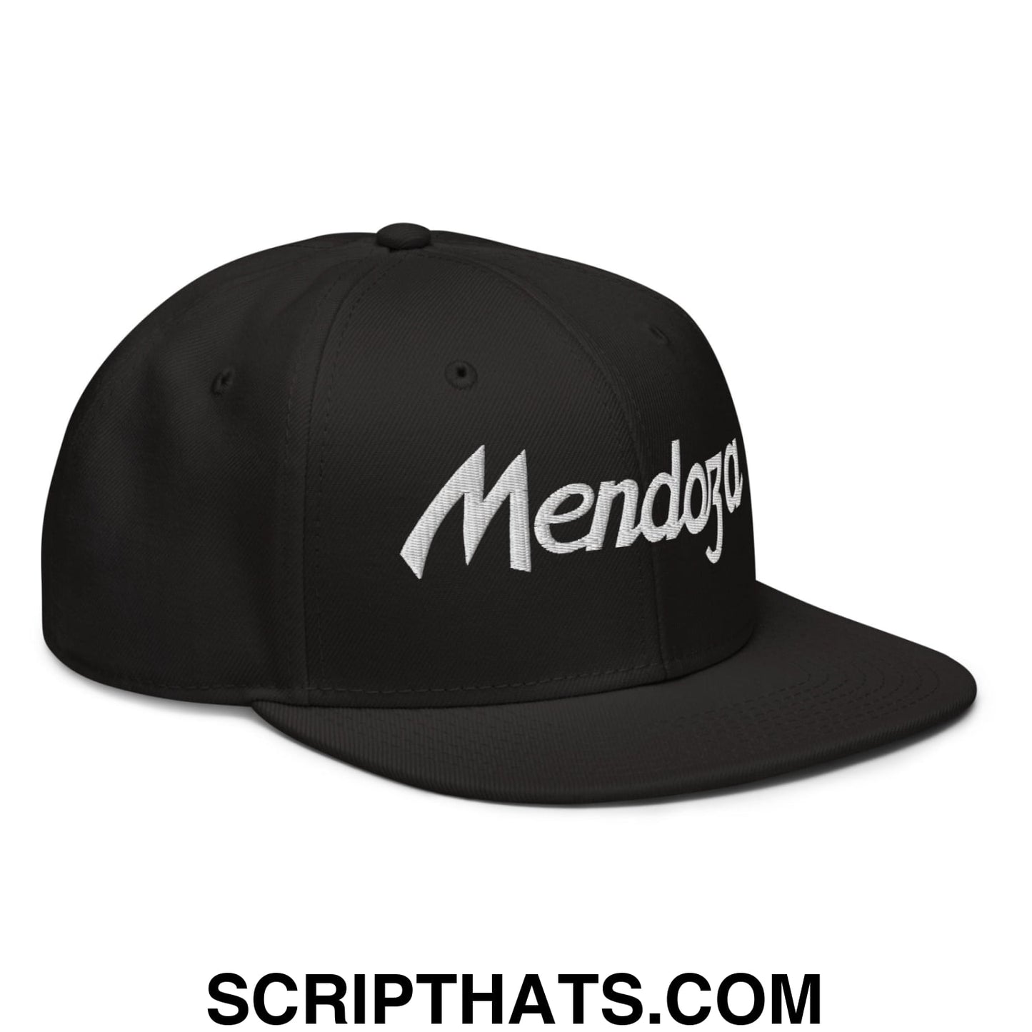 Fernando Mendoza 2026 Raiders Draft Day Vintage Sports Script Embroidered Flat Brim Bill Snapback Hat Black