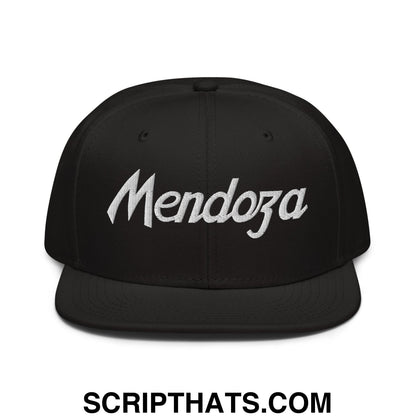 Fernando Mendoza 2026 Raiders Draft Day Vintage Sports Script Embroidered Flat Brim Bill Snapback Hat Black