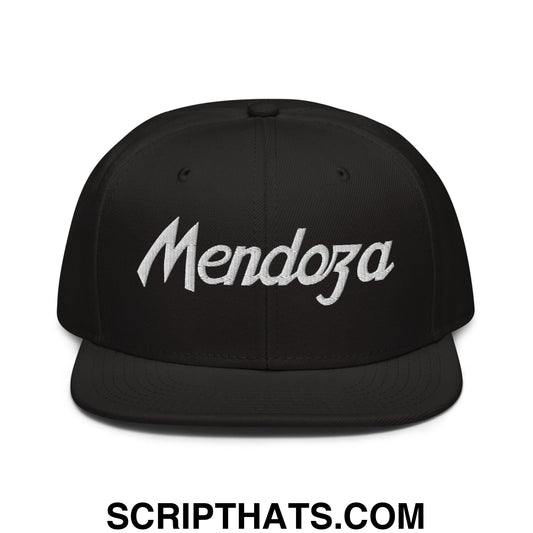 Fernando Mendoza 2026 Raiders Draft Day Vintage Sports Script Embroidered Flat Brim Bill Snapback Hat Black