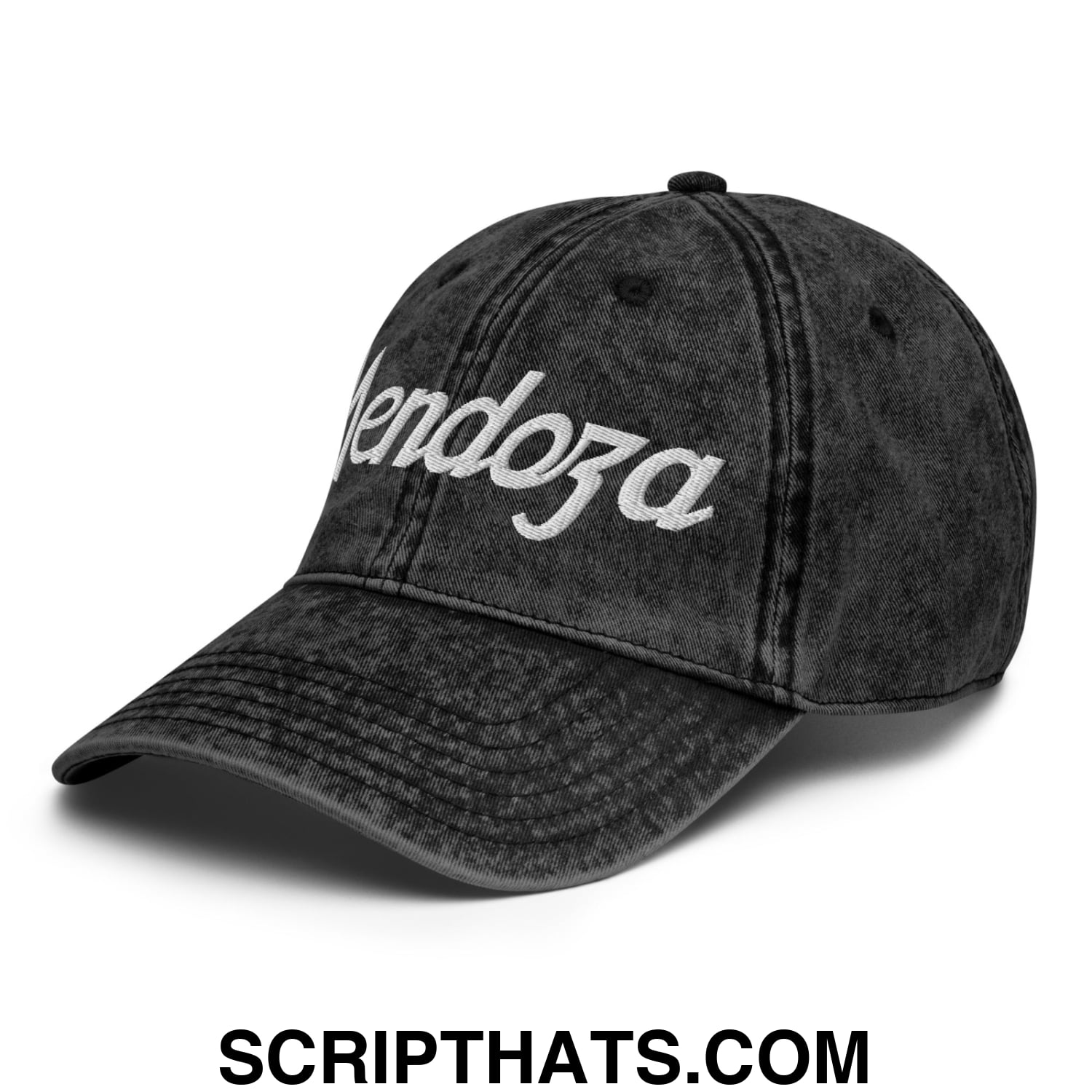 Fernando Mendoza 2026 Raiders Draft Day Vintage Sports Script Embroidered Unstructured Denim Dad Hat Default Title