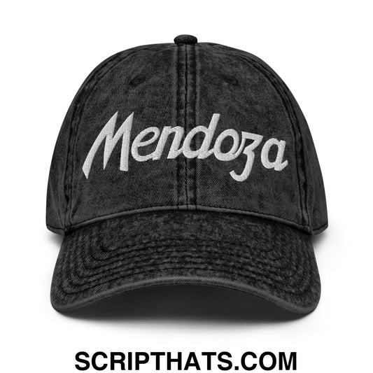 Fernando Mendoza 2026 Raiders Draft Day Vintage Sports Script Embroidered Unstructured Denim Dad Hat Default Title
