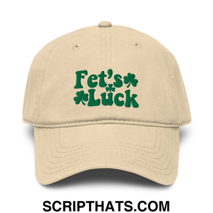 Fet's Luck St. Patrick's Day Embroidered Baseball Dad Hat Khaki