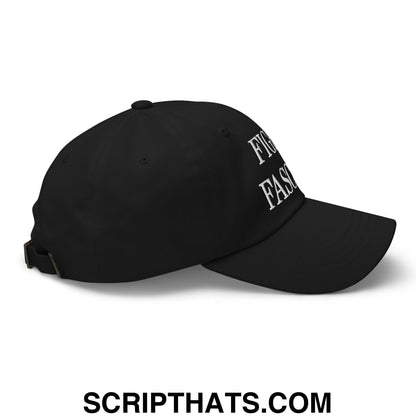 Fight Fascism Embroidered Unstructured Dad Hat Black