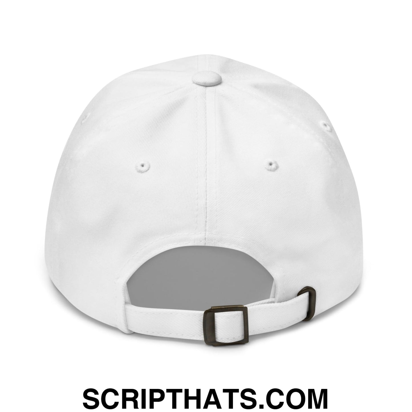 Flippers Up Resist Penguin Embroidered Unstructured Dad Hat White