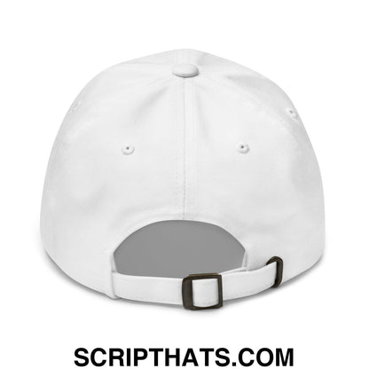 Flippers Up Resist Penguin Embroidered Unstructured Dad Hat White