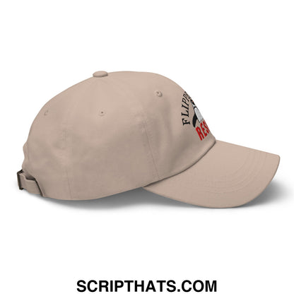 Flippers Up Resist Penguin Embroidered Unstructured Dad Hat Stone