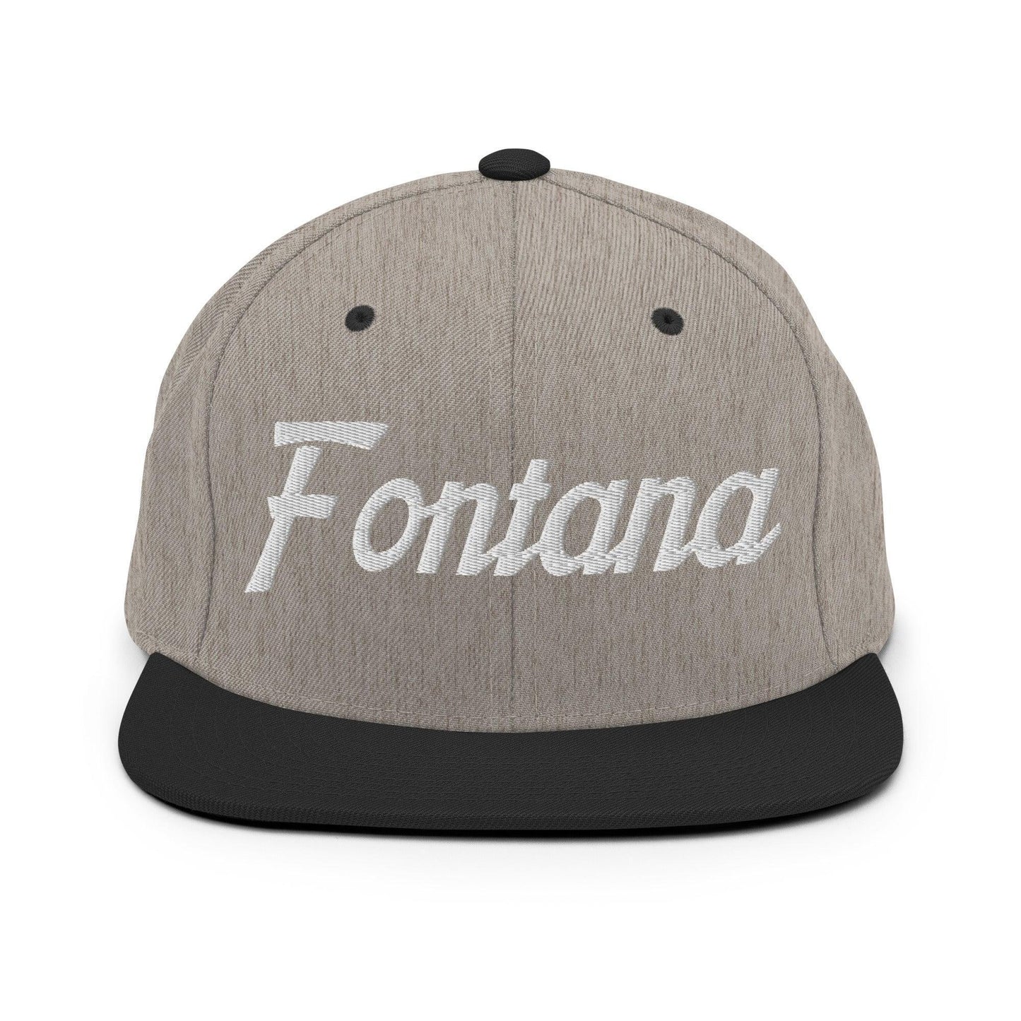 Fontana Script Snapback Hat Heather/Black