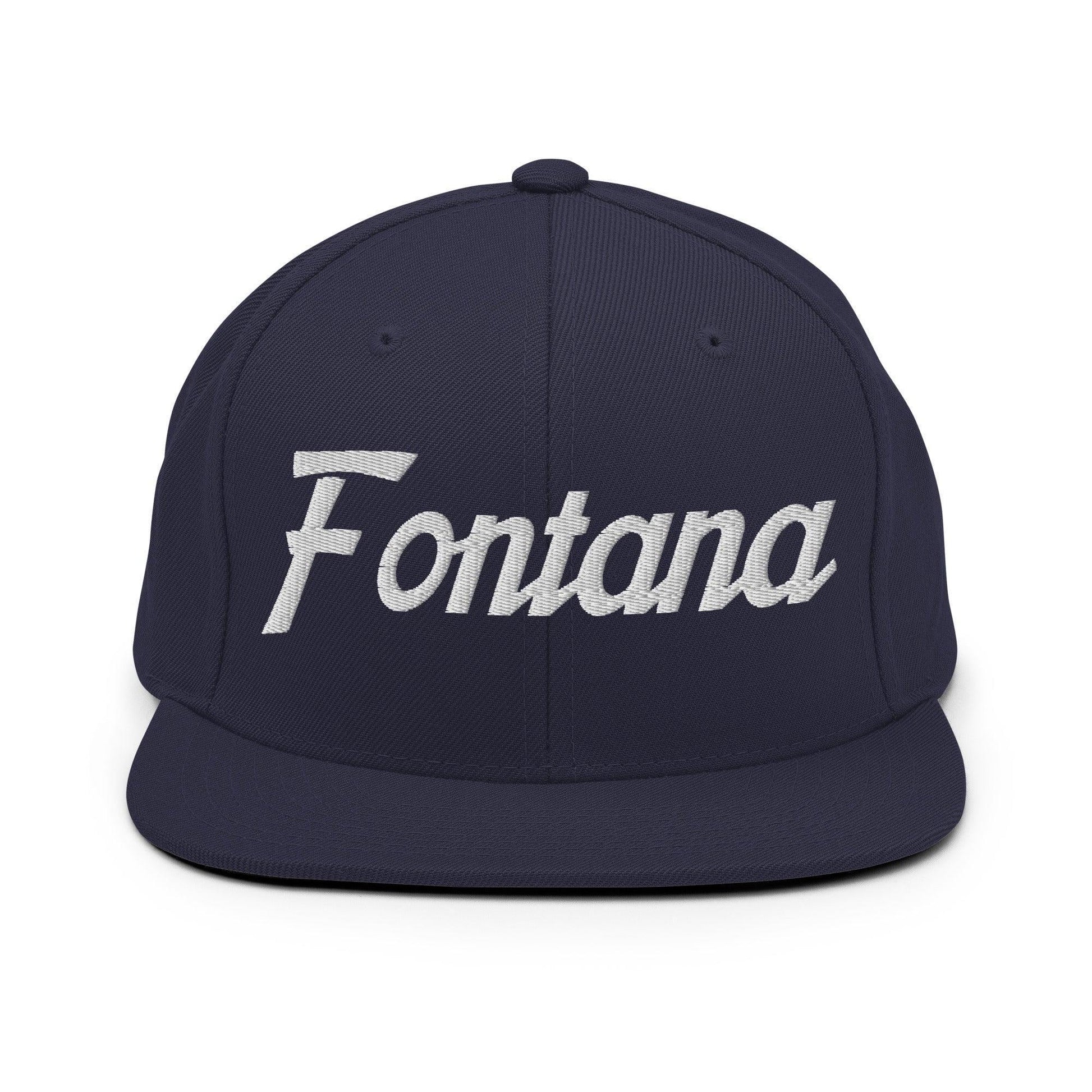 Fontana Script Snapback Hat Navy