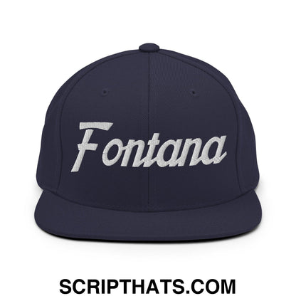 Fontana Script Snapback Hat Navy