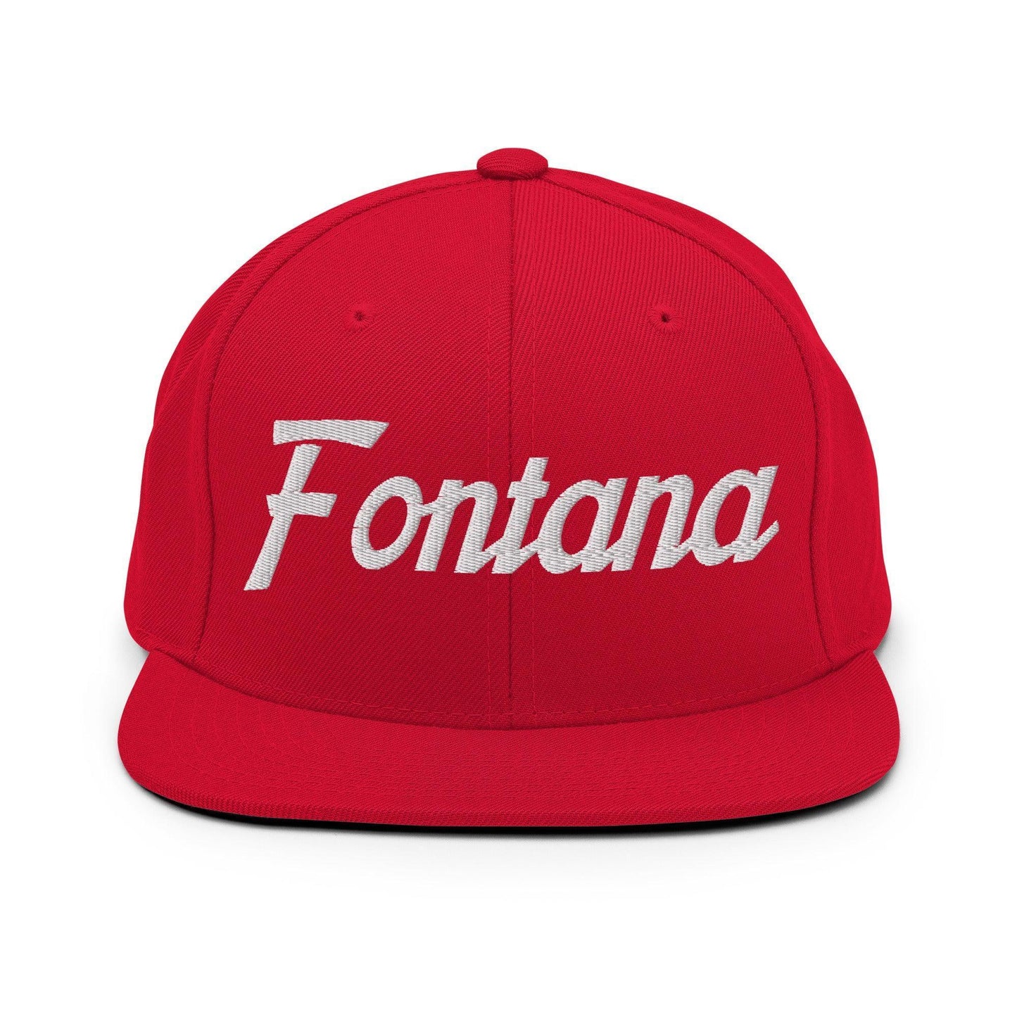 Fontana Script Snapback Hat Red
