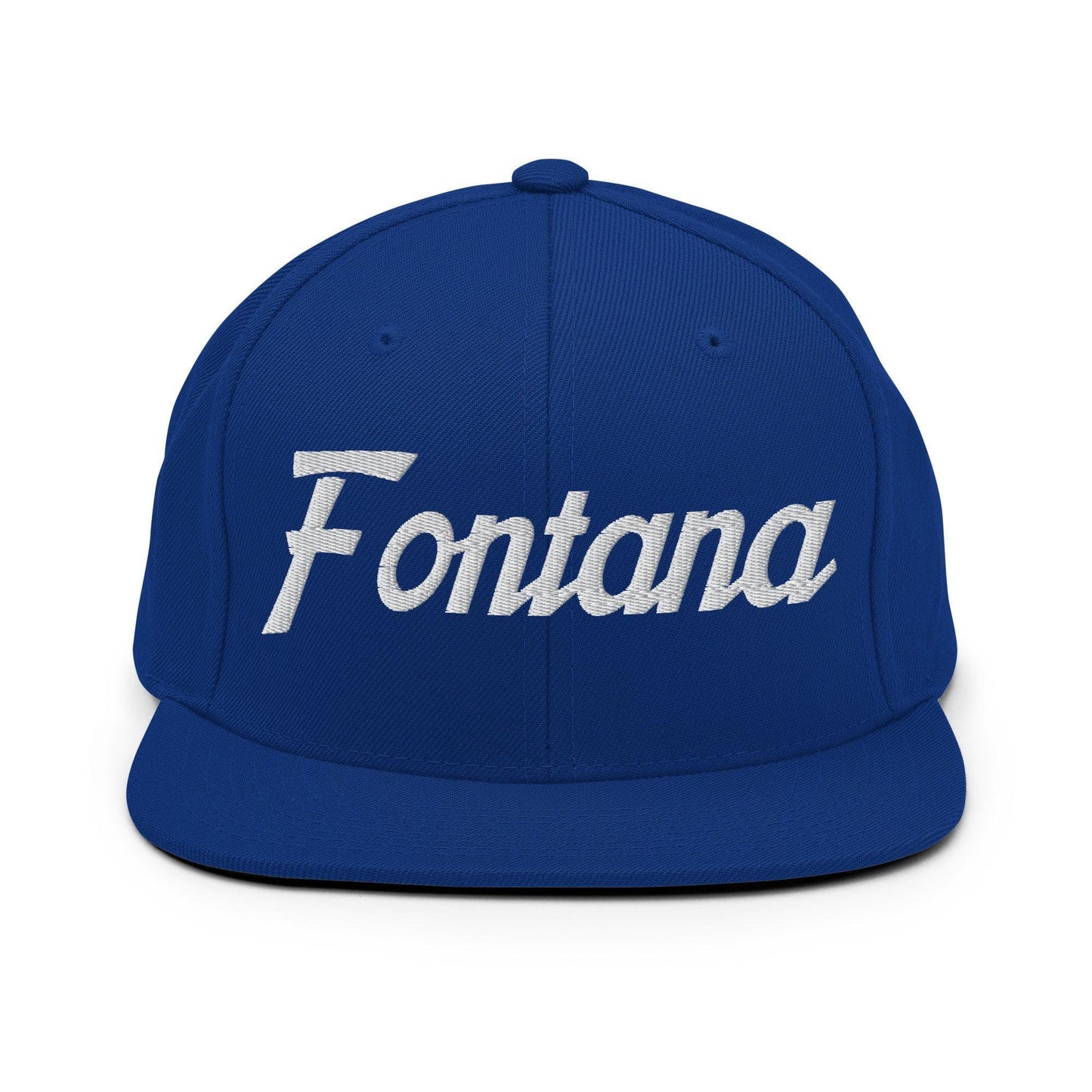 Fontana Script Snapback Hat Royal Blue