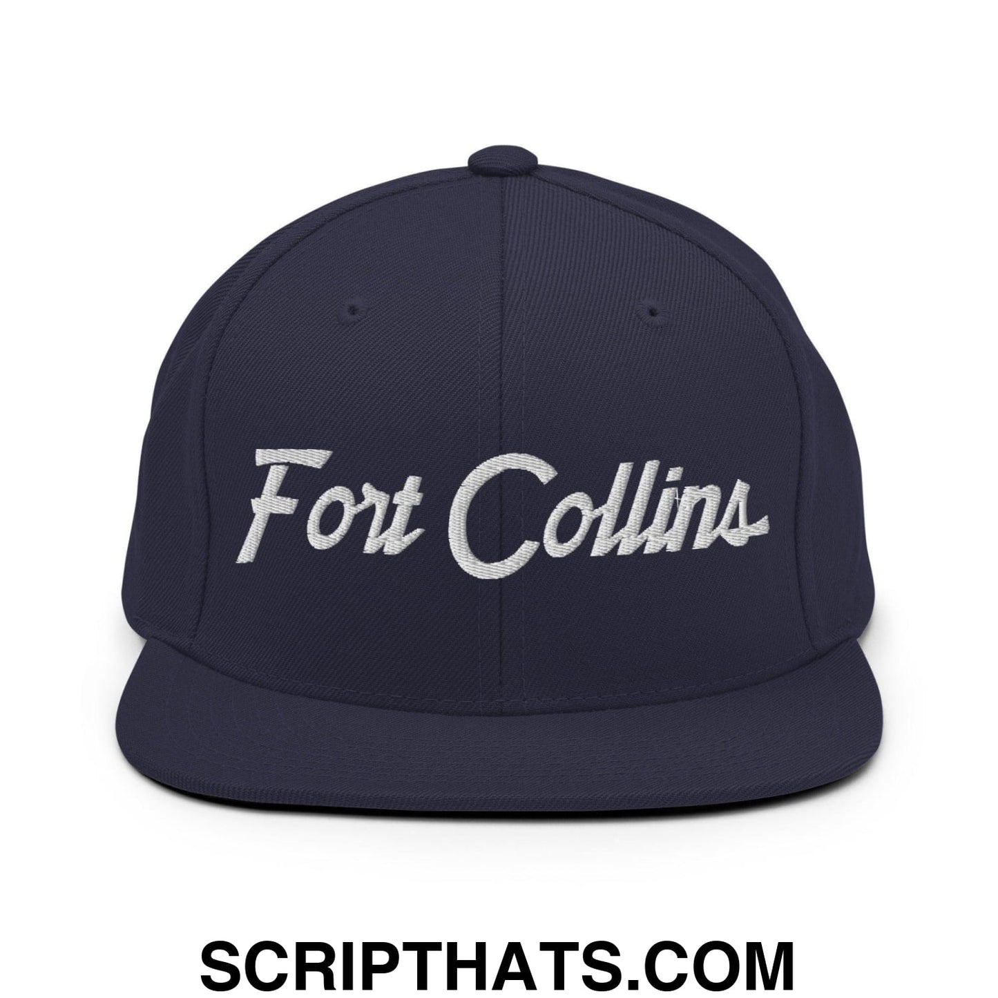 Fort Collins Script Snapback Hat Navy