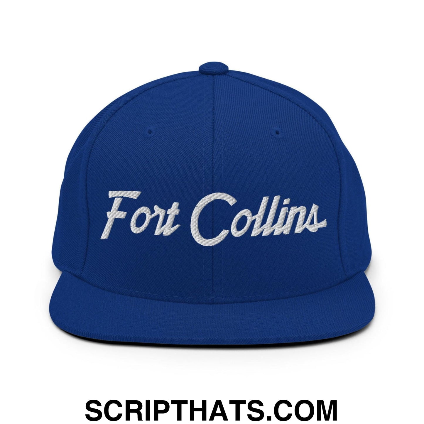 Fort Collins Script Snapback Hat Royal Blue