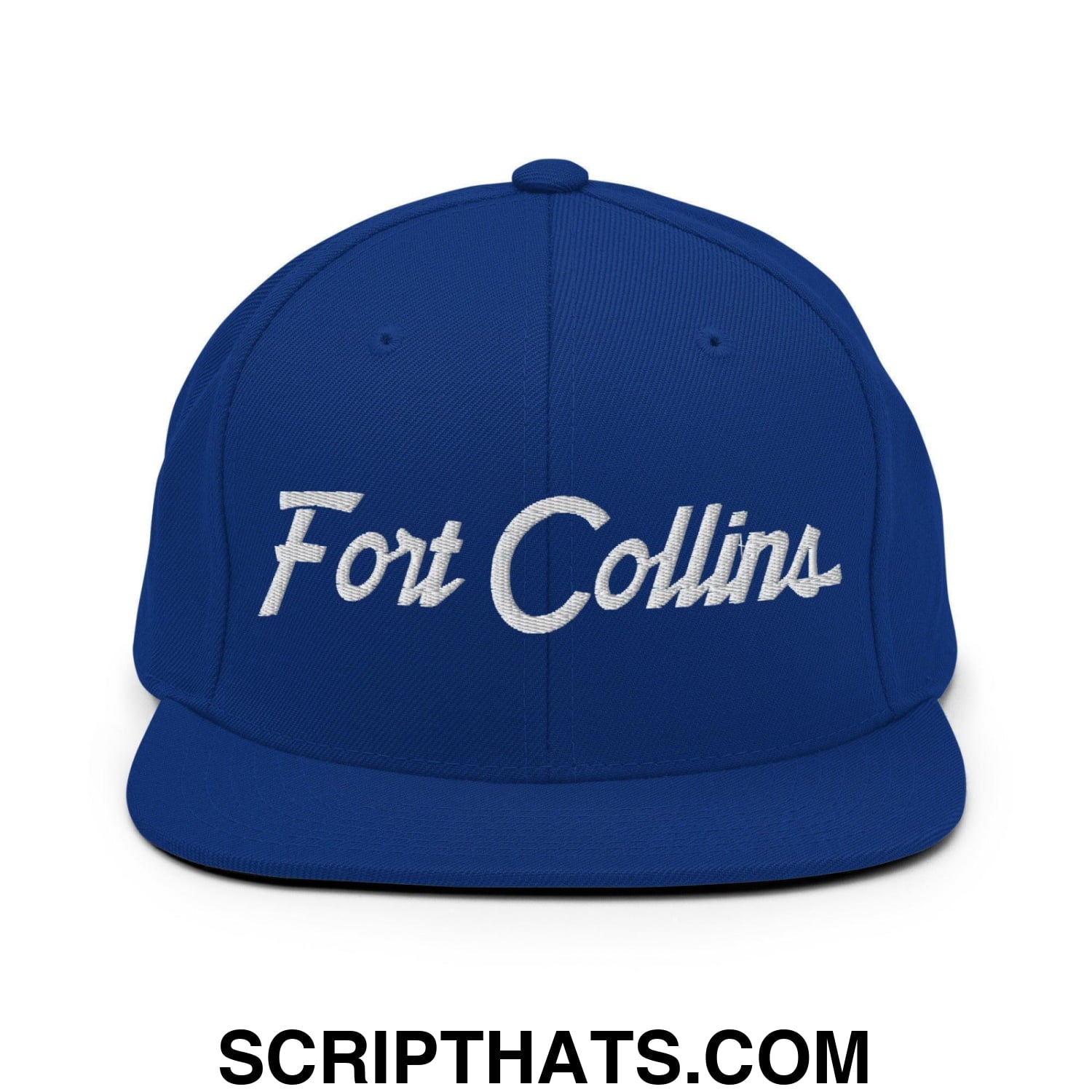 Fort Collins Script Snapback Hat Royal Blue