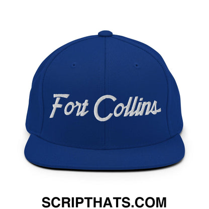 Fort Collins Script Snapback Hat Royal Blue