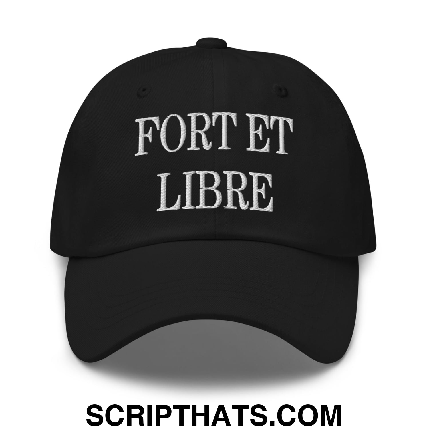 Fort et Libre Canada Strong and Free Embroidered Unstructured Dad Hat Black