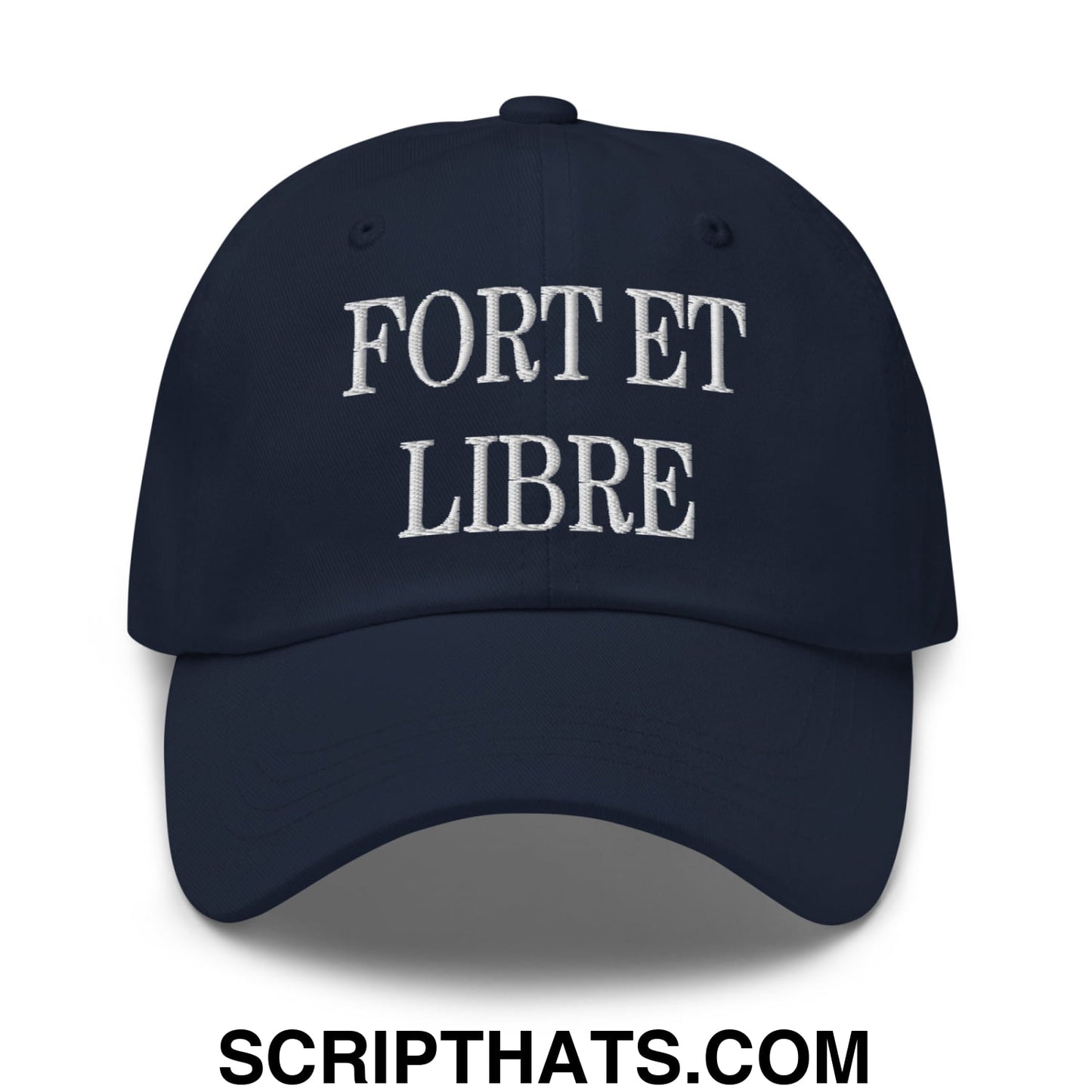 Fort et Libre Canada Strong and Free Embroidered Unstructured Dad Hat Navy