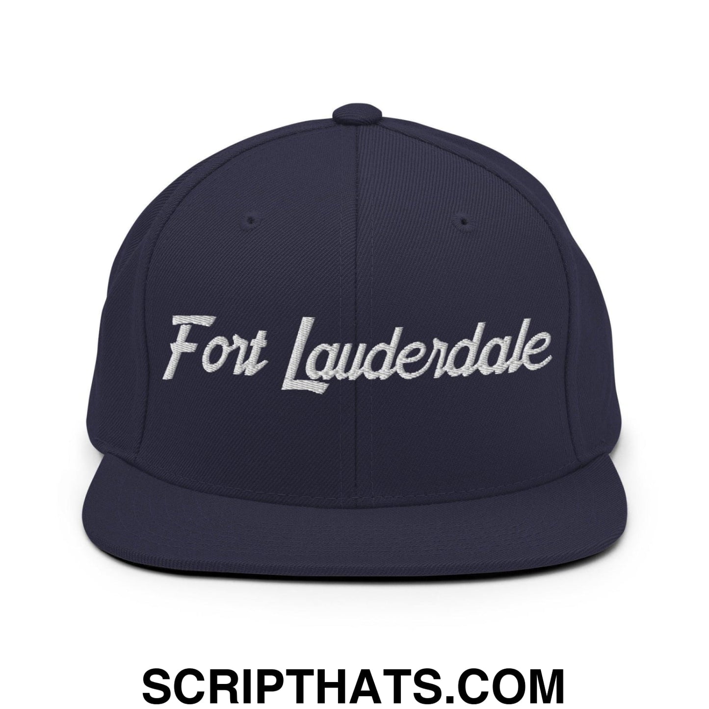 Fort Lauderdale Script Snapback Hat Navy