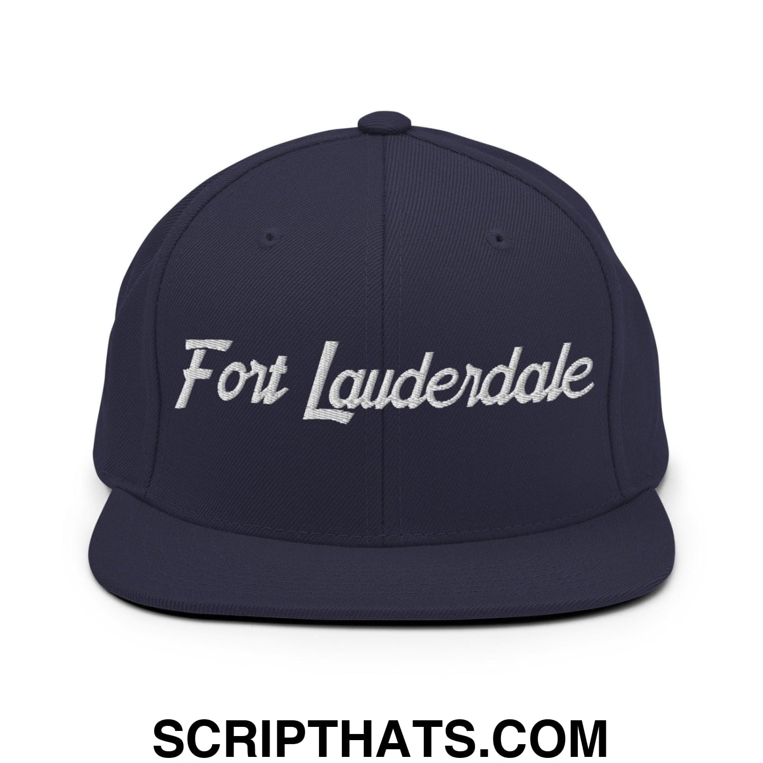 Fort Lauderdale Script Snapback Hat Navy