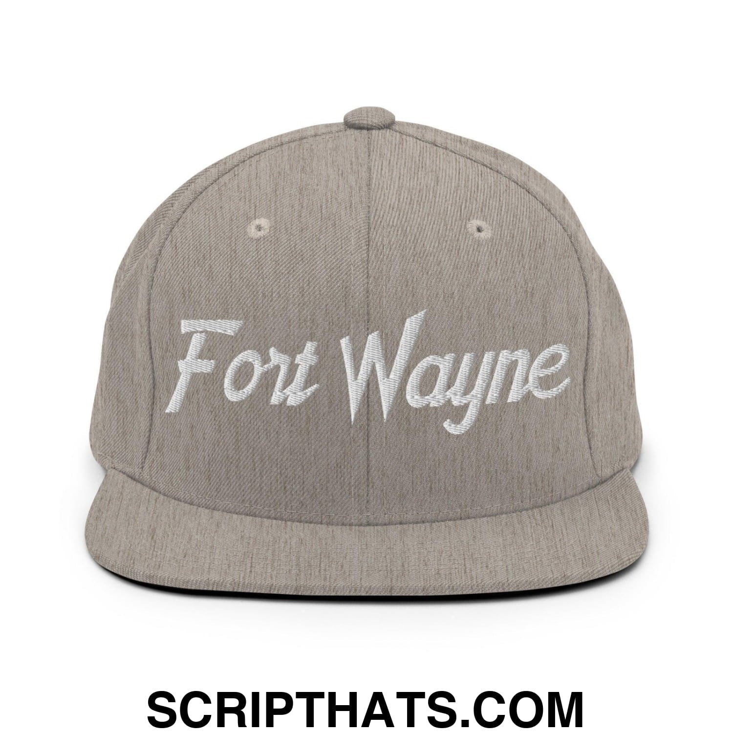 Fort Wayne Script Snapback Hat Heather Grey