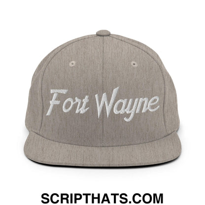 Fort Wayne Script Snapback Hat Heather Grey