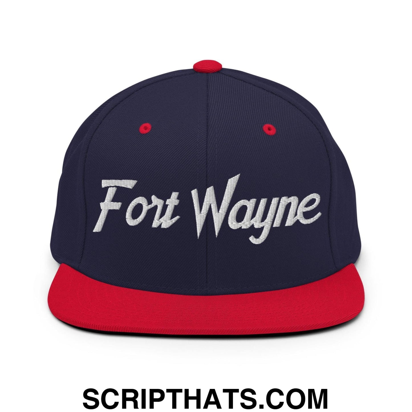 Fort Wayne Script Snapback Hat Navy Red
