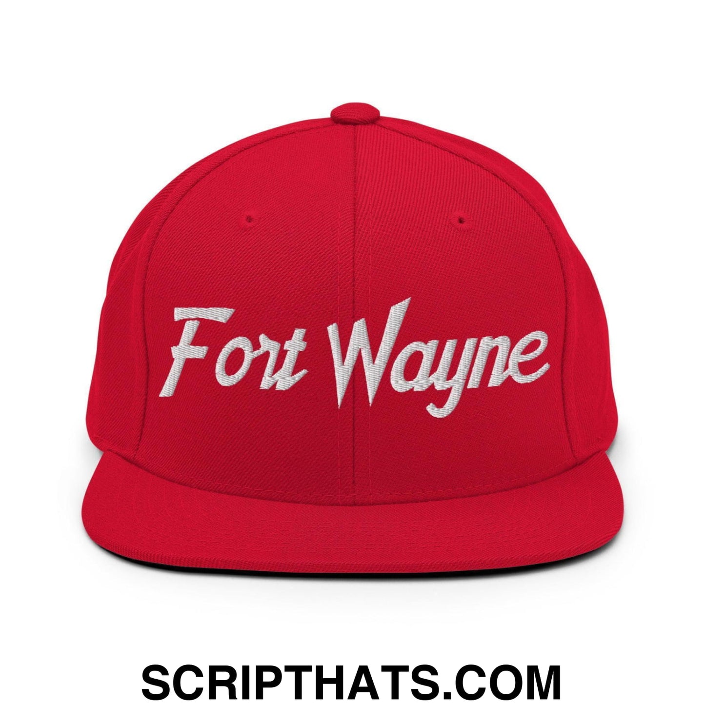 Fort Wayne Script Snapback Hat Red