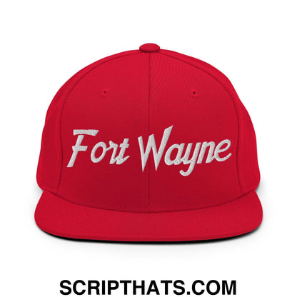 Fort Wayne Script Snapback Hat Red