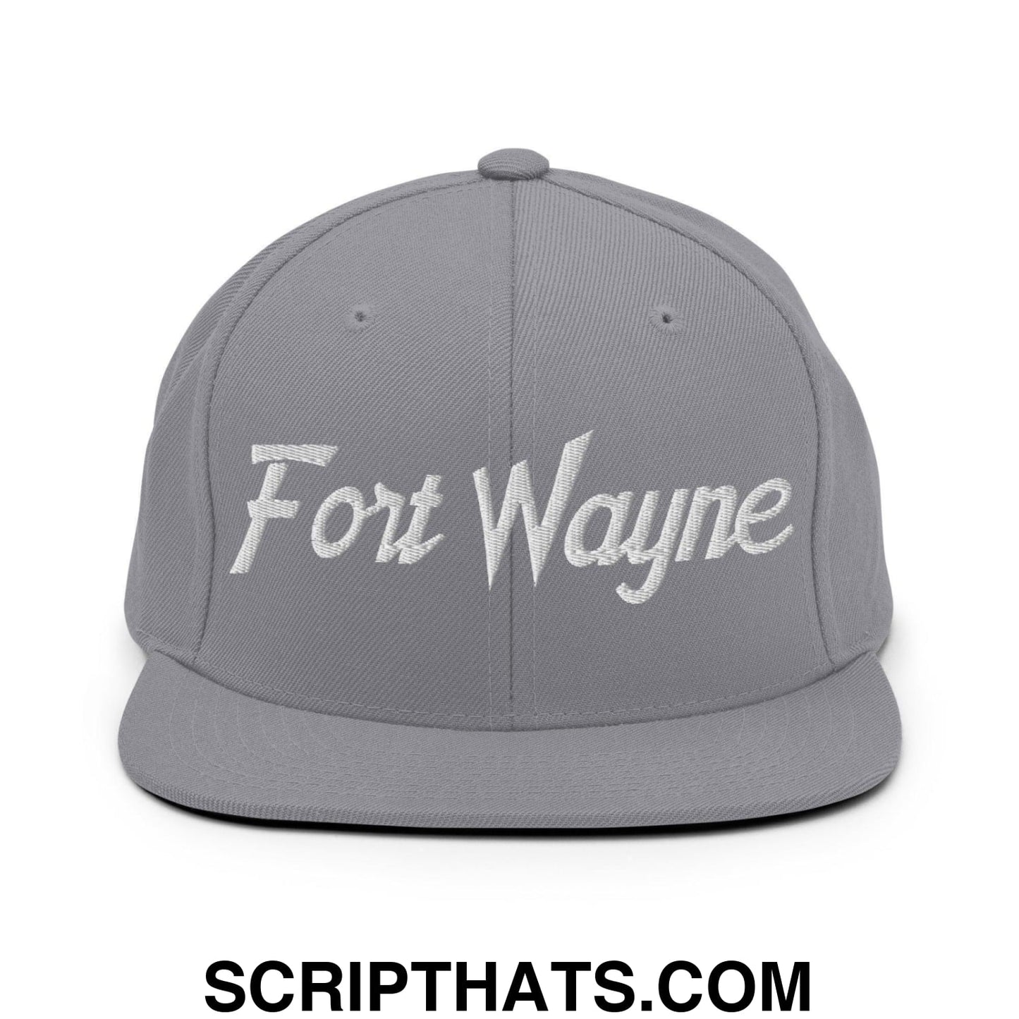 Fort Wayne Script Snapback Hat Silver