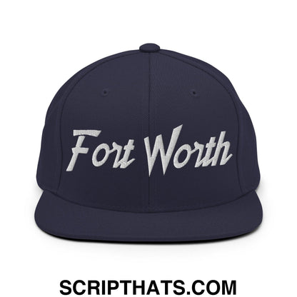 Fort Worth Script Snapback Hat Navy