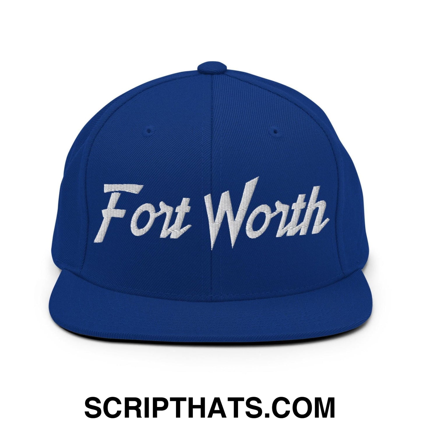 Fort Worth Script Snapback Hat Royal Blue