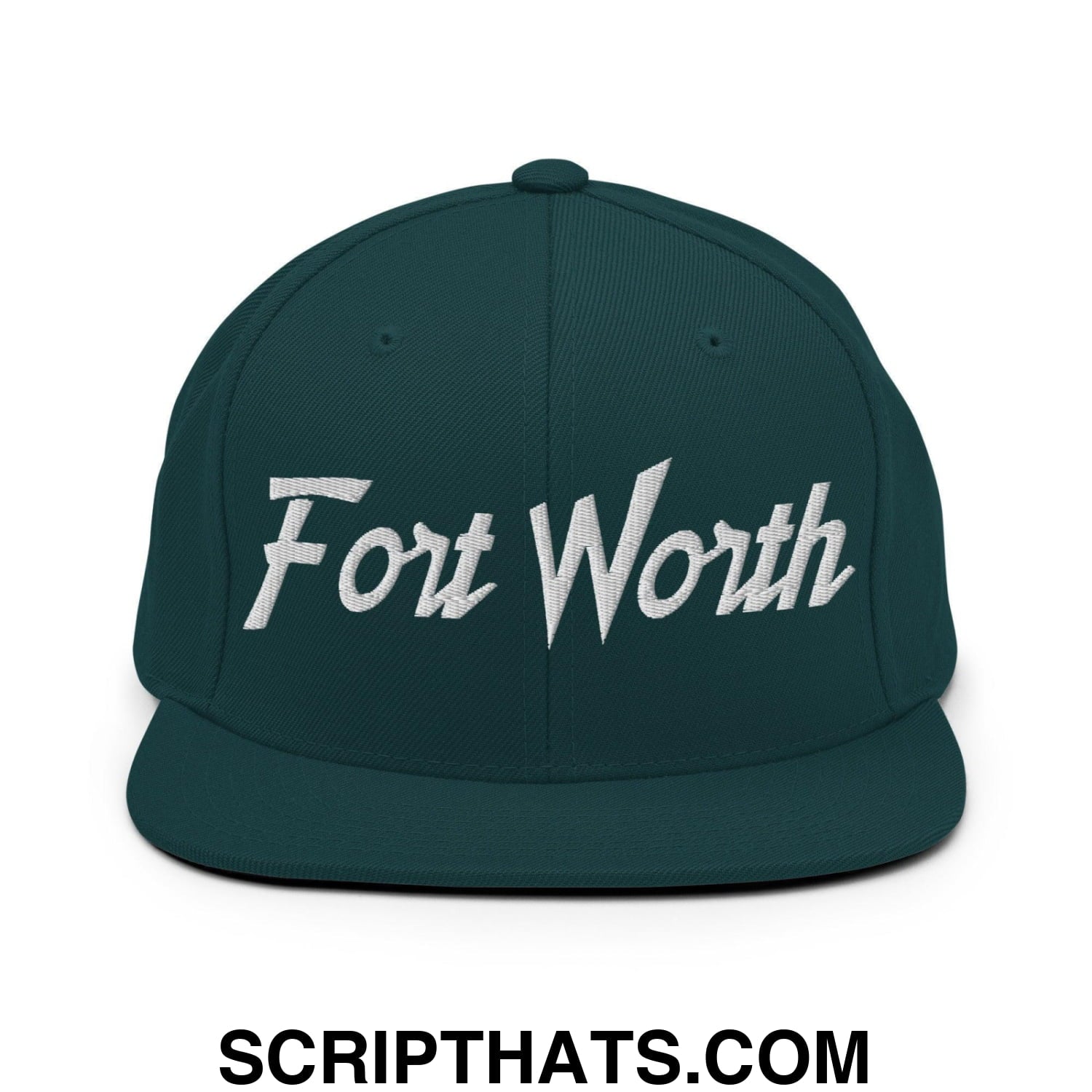Fort Worth Script Snapback Hat Spruce