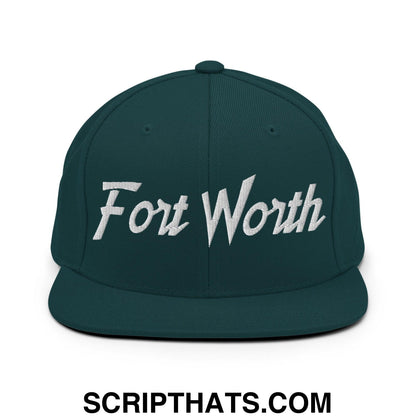 Fort Worth Script Snapback Hat Spruce