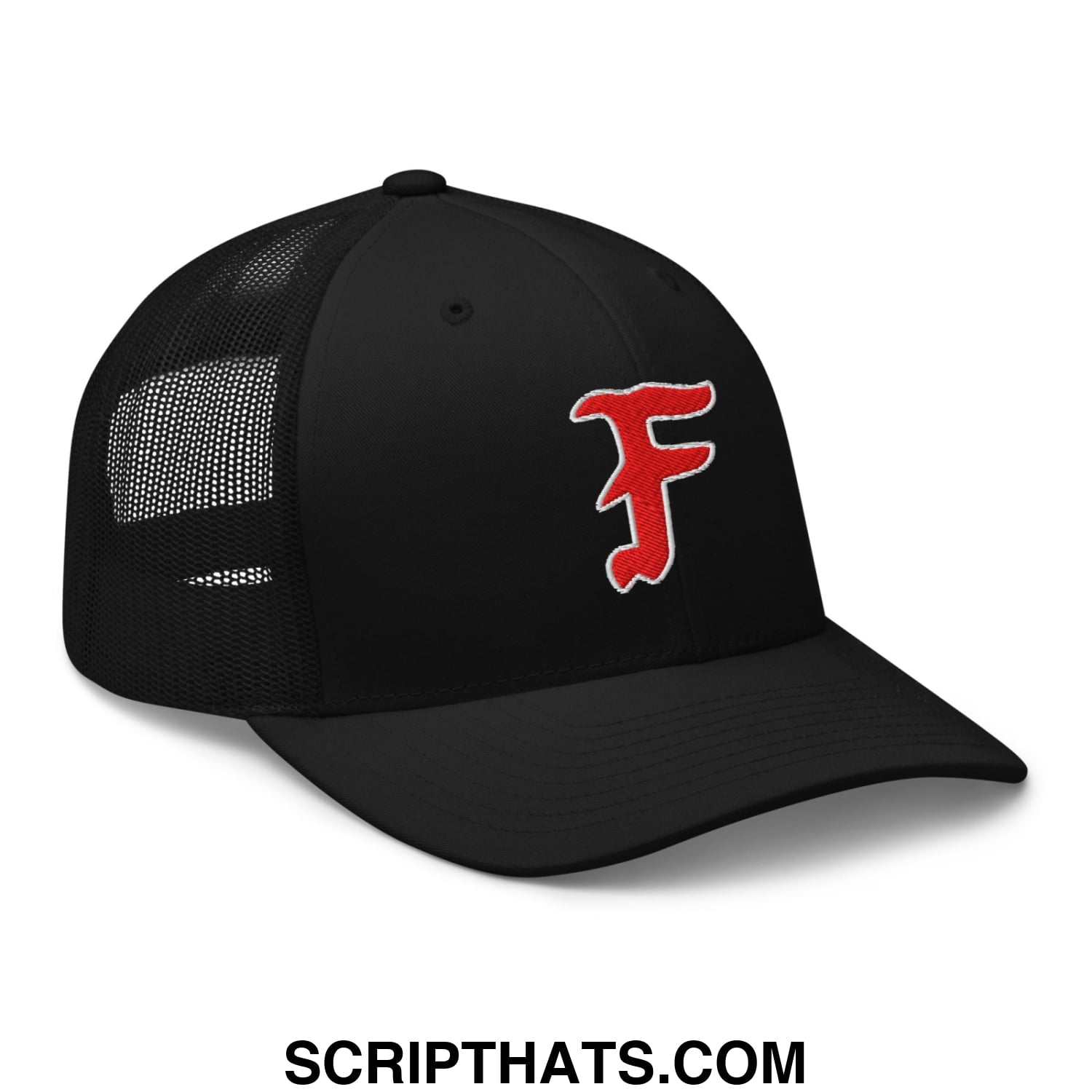 Forward Observations Group Embroidered Mesh Trucker Hat Black