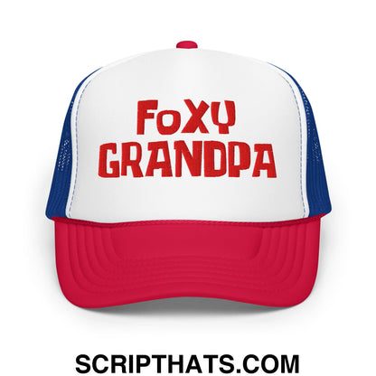 Foxy Grandpa Embroidered Foam Mesh Trucker Hat Default Title