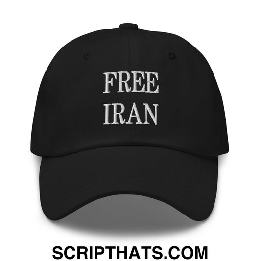 Free Iran Embroidered Unstructured Dad Hat Black