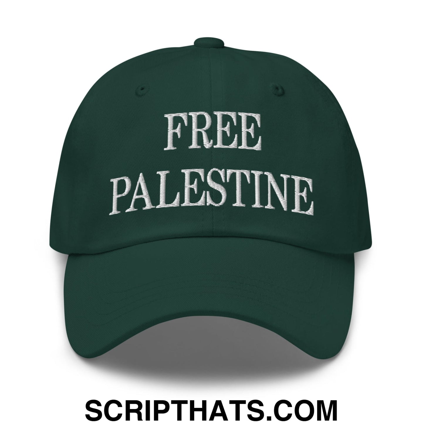 Free Palestine Embroidered Unstructured Dad Hat Spruce