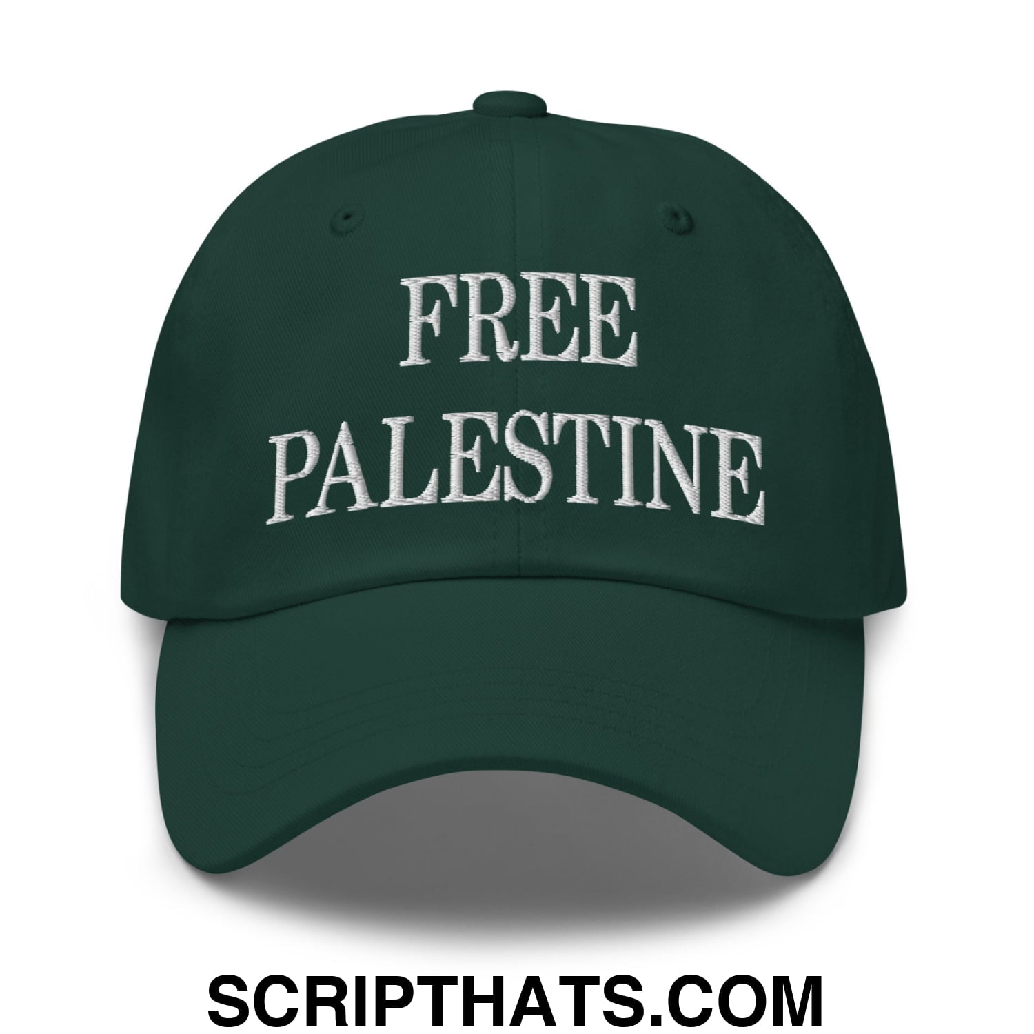 Free Palestine Embroidered Unstructured Dad Hat Spruce