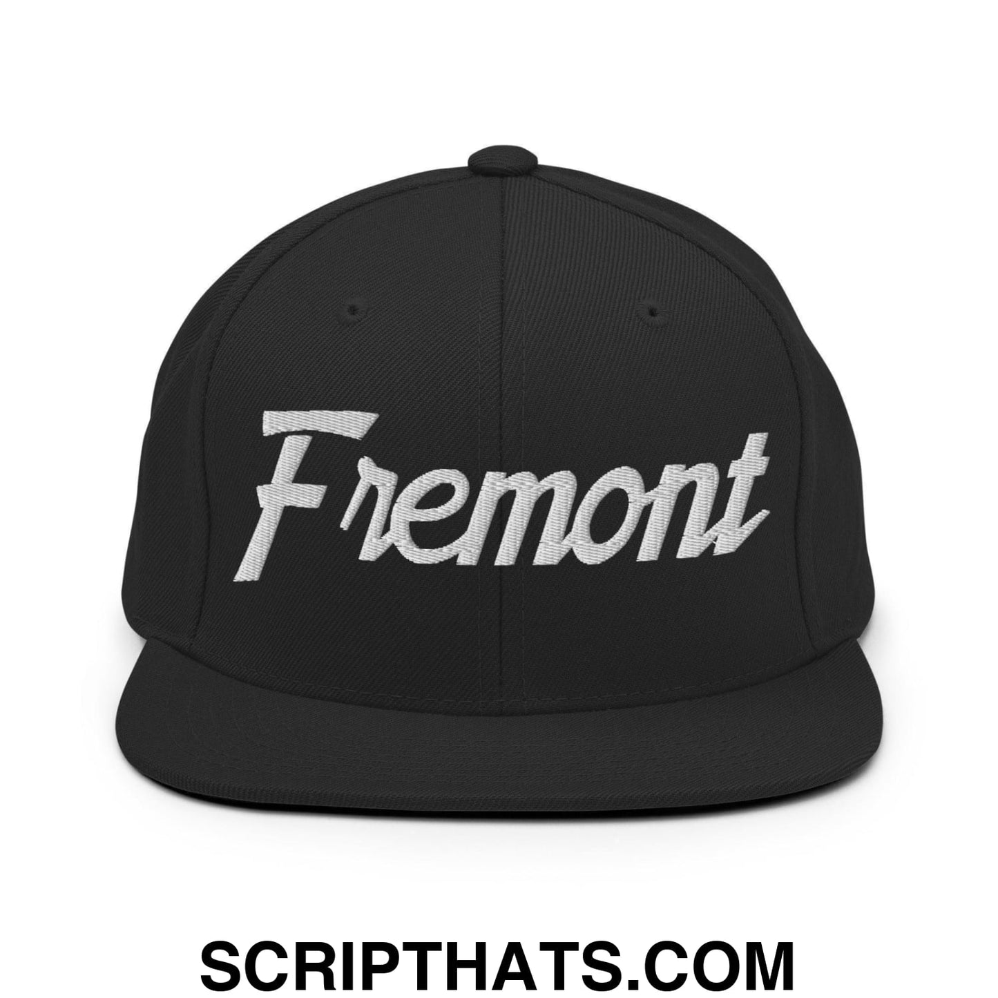 Fremont Script Snapback Hat Black