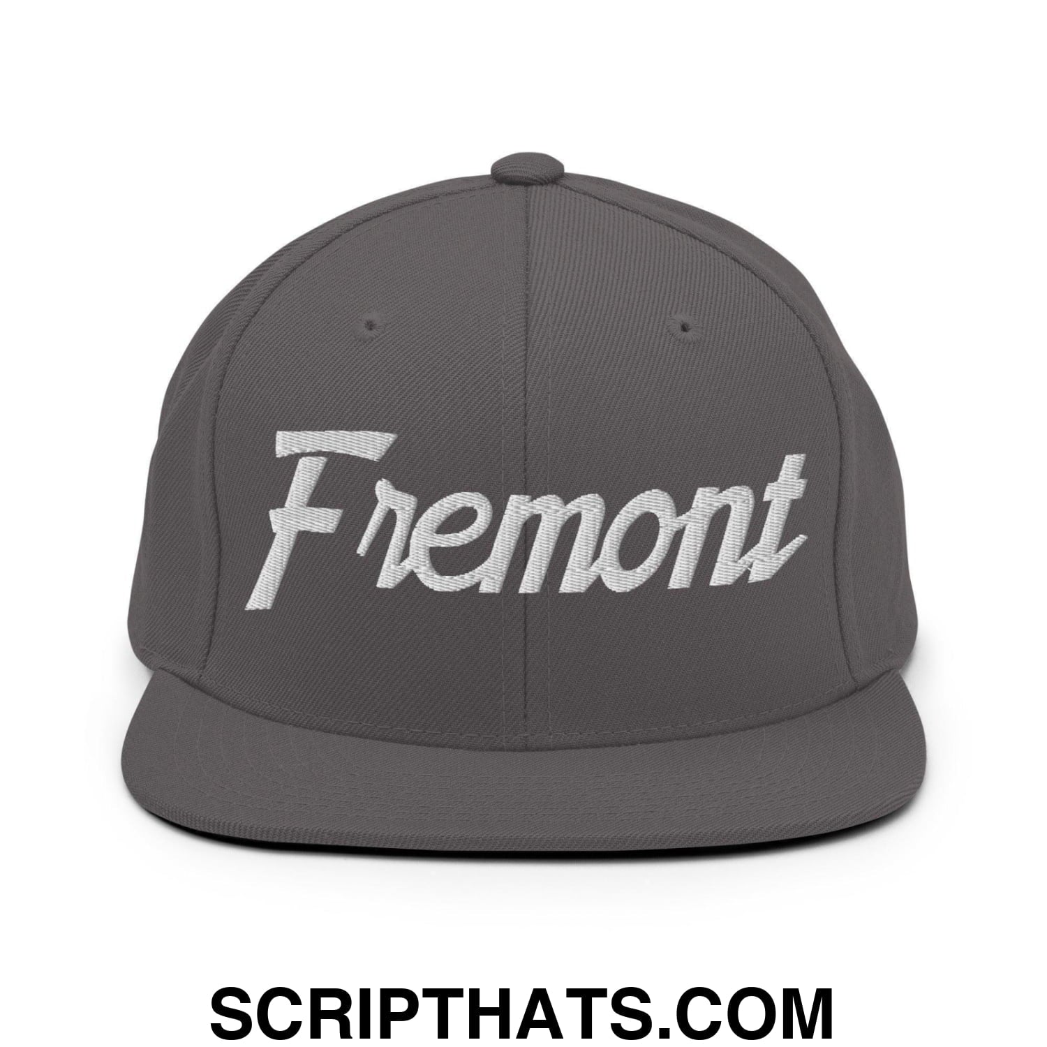 Fremont Script Snapback Hat Dark Grey